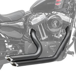 Short Shot Exhaust Pipes fits for Harley Davidson Sportster 883 Iron 09-13 black Craftride