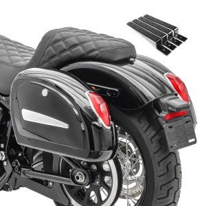 Hard saddlebag set compatible with Honda Shadow VT 750 / 600 / 125 C Craftride Michigan 18Ltr