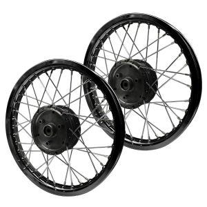 Set of 2 Spoke wheel rim aluminum 1,6x16 for Simson S51 S50 S70 Schwalbe KR51 alloy Craftride AF13 black