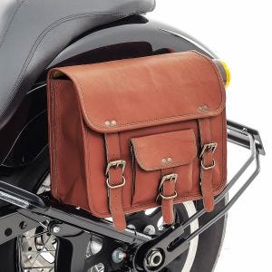 Satteltasche für Royal Enfield Classic 500 Vintage Tasche Craftride SV1 braun_0