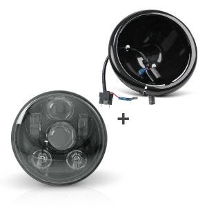 LED Scheinwerfer Set 5,75 Zoll für Harley Davidson Rocker / C schwarz Craftride C8_1