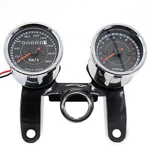 Motorcycle Tachometer Speedometer Rev Counter Analog Craftride VTV chrome
