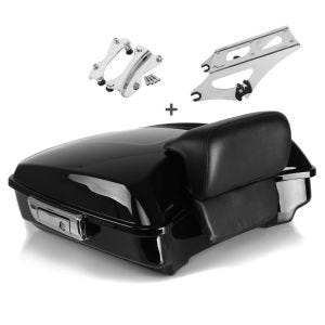 Topcase für Harley Road Glide 15-20 Craftride Razor Set mit Gepäckträger schwarz_1