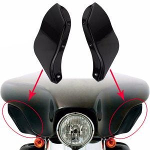 Side Wings Air Deflectors fits for Harley Davidson Touring 96-13 black Craftride