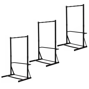 3X Freestanding bike rack for 5 bikes steel 117 x 91.5 x 205.5 cm RI98 black