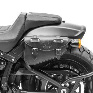 Motorrad Satteltasche links Craftride Arizona 3Ltr Seitentasche für Chopper schwarz_1