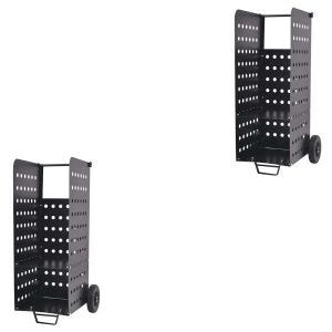 Set 2x Firewood trolley 55 x 45 x 40.94 inch Divit firewood rack steel fireplace accessories RE42 black