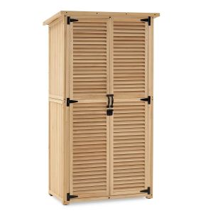Garden shed wood Divit GH9 outdoor balcony cabinet lockable 115 cm