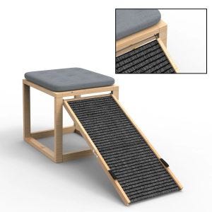 Dog ramp HT31 Pet stairs with stool Pet aid wood