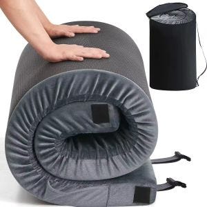 Rollable mattress 55 x 170 cm Divit RM7 memory foam mat with carrying bag waterproof grey