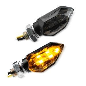 Indicators compatible with Motocross, Enduro LED Turn signals Lumitecs TX12 tinted black