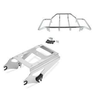 Set: Gepäckträger TP Abnehmbar für Harley Touring Modelle 09-13 chrom + Gepäckträger für Harley- Topcase Touring Modelle 84-21 chrom_1