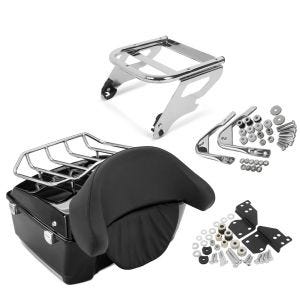 Set: Top Case King für Harley Electra Glide Standard 97-08 mit Docking Rack + Montagekit für abnehmbares Zubehör für Harley Touring Modelle 97-08_1