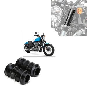 Set: Bellows rubber 1.54 inch fits for + Upper Front fits fork Cover fits for Harley Davidson Sportster Forty-Eight 48 10-15 GC2