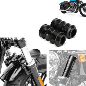 Set: Metal Front Fender Short fits for Harley Davidson Sportster fits forty Eight 48 / Special 10-20 Craftride + Set: Bellows rubber 1.54 inch fits for + Upper Front fits fork Cover fits for Harley Davidson Sportster Forty-Eight 48 10-15 GC2