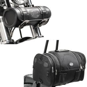 ,Set: Tail Bag RB1 Roll Bag 24-30Ltr for chopper cruiser and custombikes + Tool roll Elgin 2,,4Ltr tool bag for Chopper Bobber Caferacer,