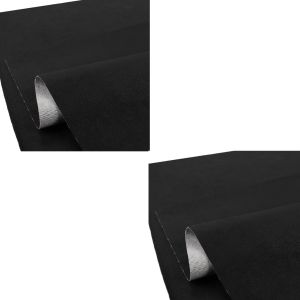 2x Motorcycle seat cover fabric artificial leather anti-slip black XL 140x39.37 inch Discount Set