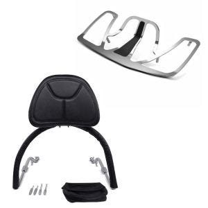 Set: Fahrer Rückenlehne für Honda Goldwing GL 1800 01-16 Craftride Sissybar schwarz + Gepäckträger New Style Honda Goldwing GL 1800 01-16 chrom Craftride_1