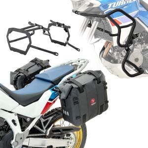 Engine Guard Set SG1 compatible with Aprilia Tuareg 660 22-25 Motoguard upper and lower part + Saddlebags XA32 + Supports
