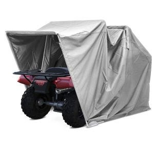 Shelter Garage Cover for Motorcycles, Quads and ATVs Folding Shed XXXL grey