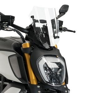 Windshield compatible with Ducati Diavel 1260/S 19-22 Puig 3773W New Generation Sport clear