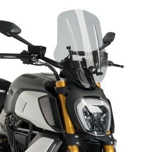 Windshield compatible with Ducati Diavel 1260/S 19-22 Puig 3775H New Generation Touring smoke