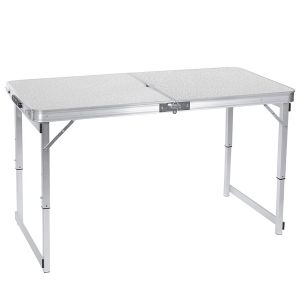 Defect for hobbyists: Camping table foldable aluminum Tourtecs folding table portable height adjustable ME57 silver