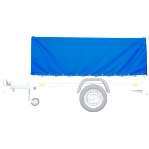 Trailer tarpaulin with rubber belt 210 x 114 x 34.65 inch Vanit high tarpaulin waterproof 610 g / m² ME98 blue DPLI1