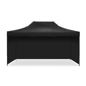 Pavillion with 4 Pavillon walls 3x4,5m Tourtecs foldable for the racetrack black-DPKI69