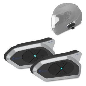 2x Intercom Motorcycle Tourtecs GoTalk4 Bluetooth Communication System with Headset IP65 wireless