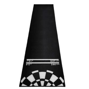Dart carpet with oche 275 x 25.98 inch Cranit dart mat tournament mat RE10 black white