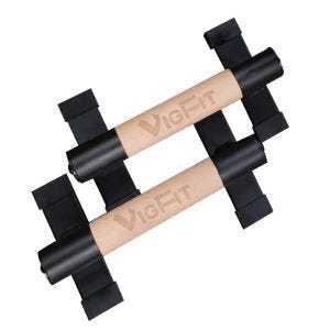 Parallettes Paire de Poignées de Pompe Cranit LG12 Barre de Support de Pompe en Bois 26cm