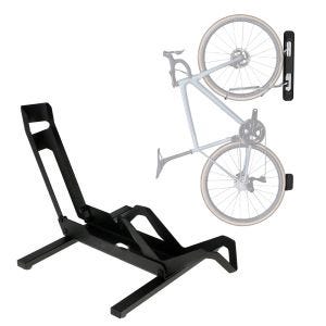 Bike stand TS1 bike rack 26 to 29" tyres + Bicycle wall mount swiveling Cranit bicycle lift for 2.13-2.76 inch tire width ME84 black
