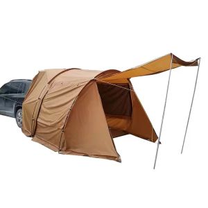 Rear tent car 5-6 people Vanit GI69 tunnel tent family tent waterproof 520 x 300 x 78.74 inch brown