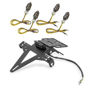 Set Kennzeichenhalter + 4x LED Blinker für Yamaha FZ8 / YZF-R 125 Zaddox KX4_1