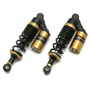 Motorrad Stossdämpfer hinten 280mm Federbein Paar Universal Zaddox RS2 schwarz-gold_1